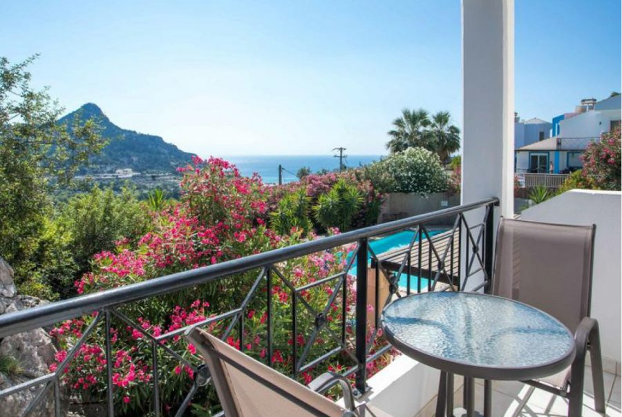 Balcony second floor Villa Odysseus Rhodes