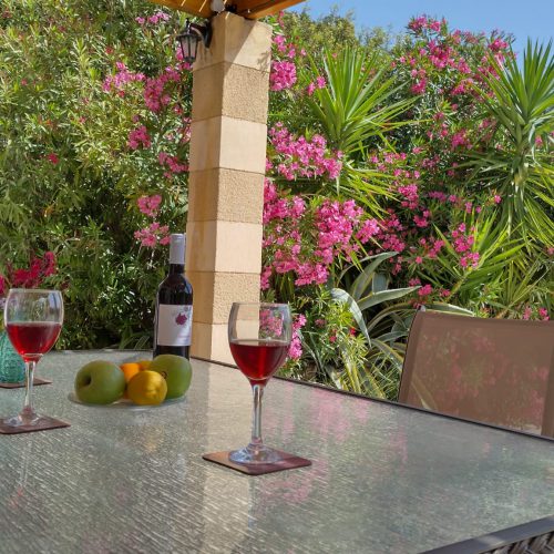 Villa Odysseus Rhodes Greece.Terrace under the pergola, enjoy!