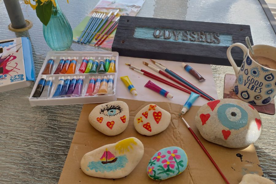 Art classes at villa Odysseus Rhodes