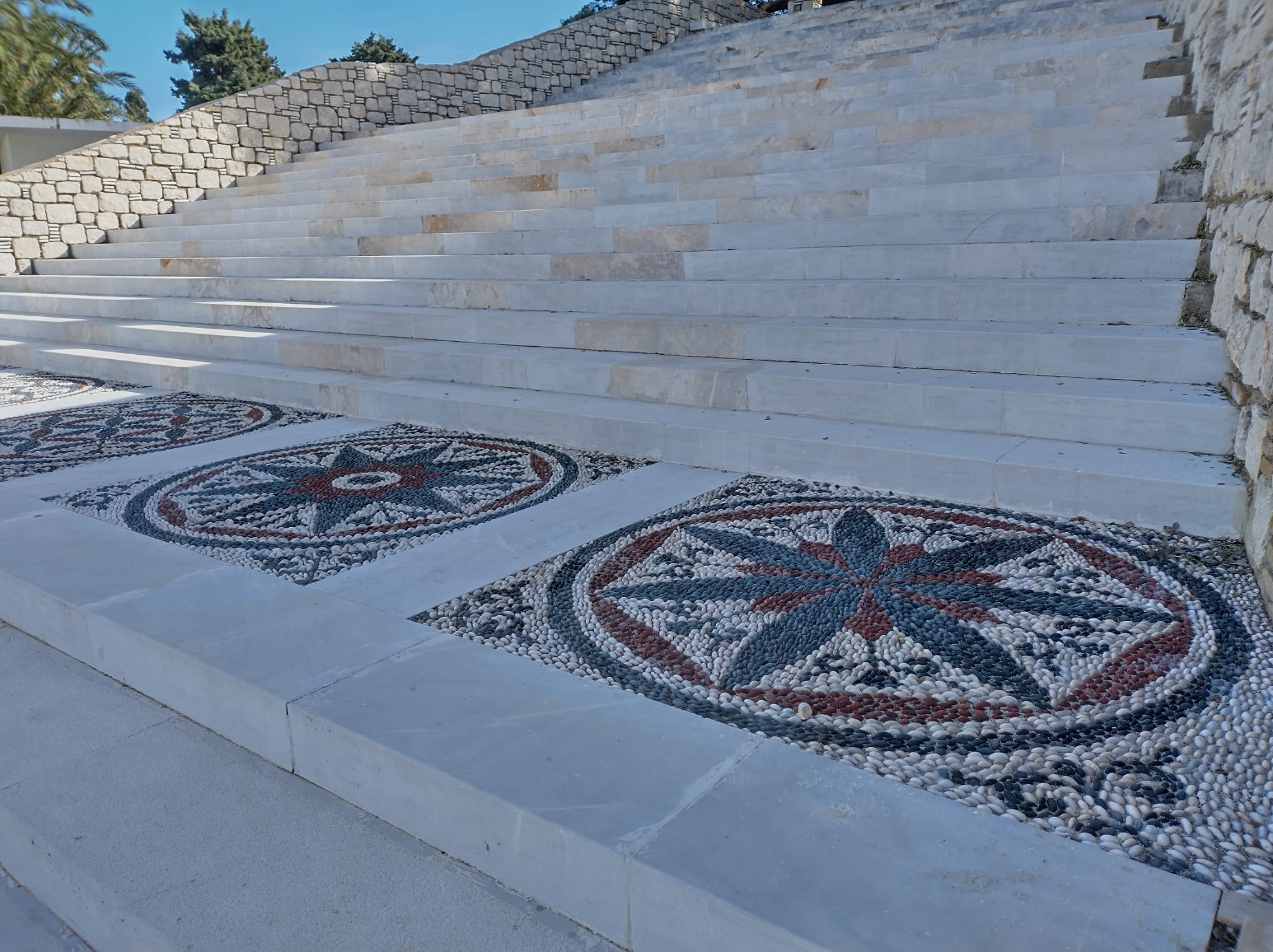 Monastery stairway renovation near villa Odysseus Rhodes