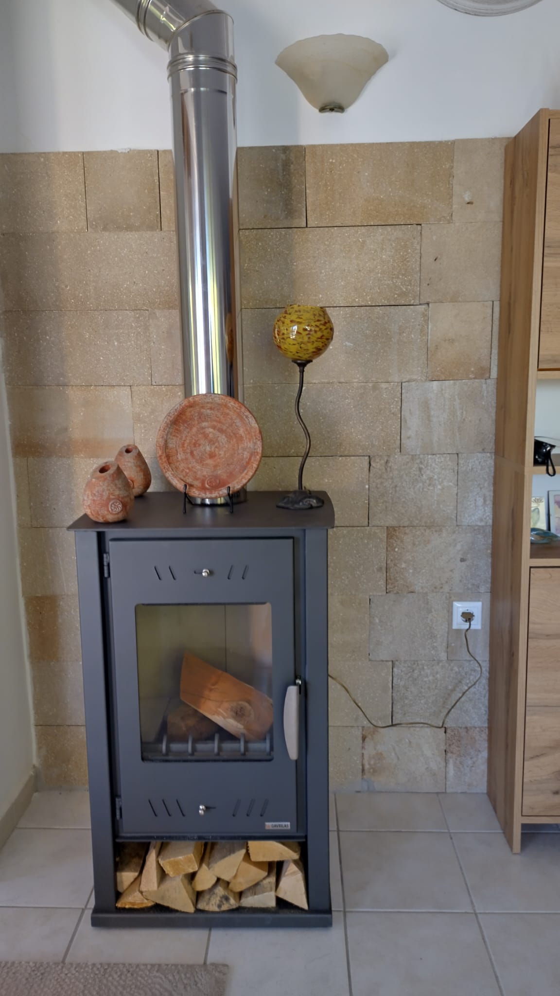 wood stove villa Odysseus Rhodes - Villa Odysseus Rhodes wood stove villa Odysseus Rhodes